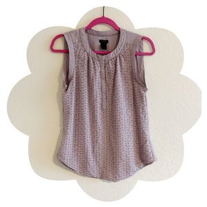 Ann Taylor Eyelet Sleeveless Blouse Lavender